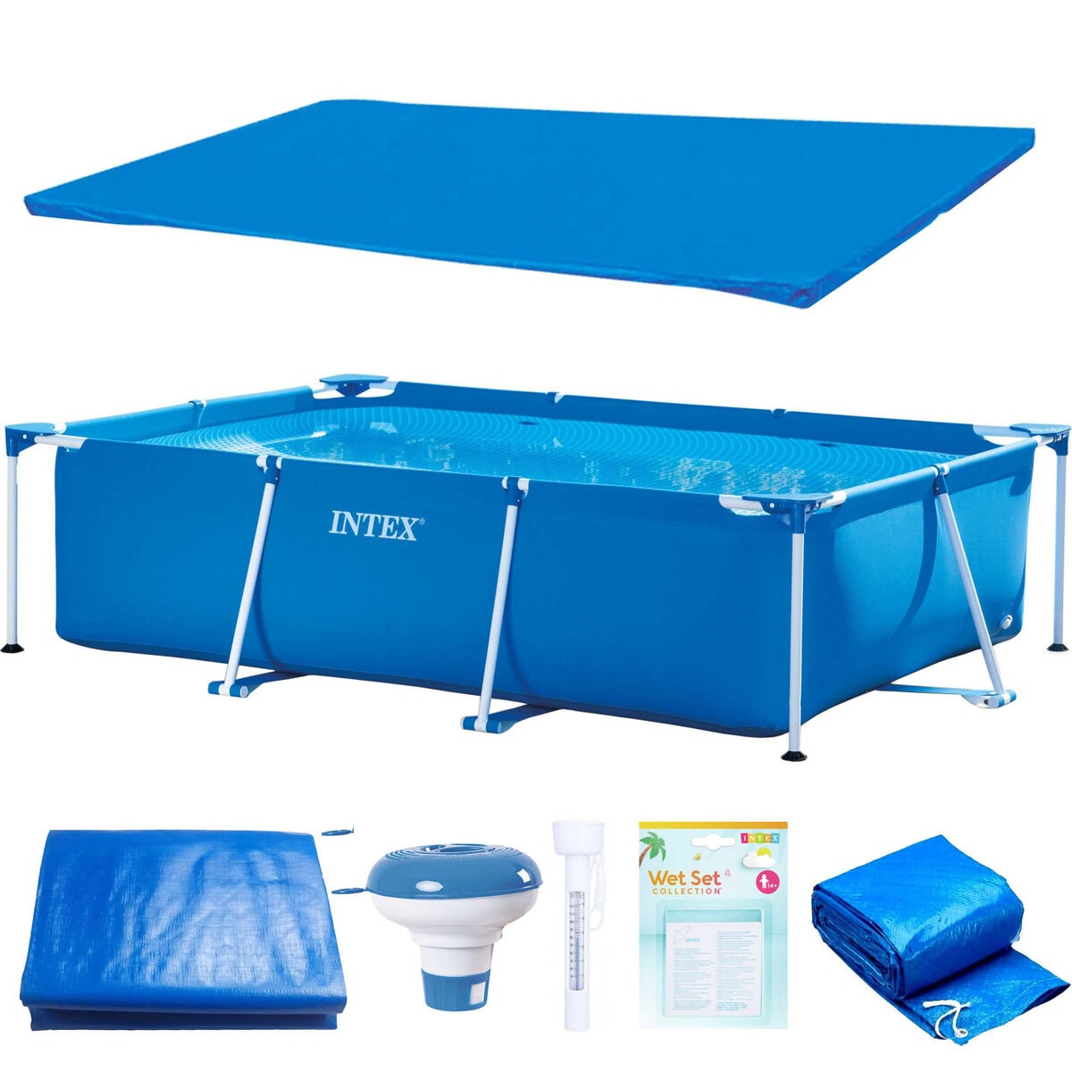 305x76acce Piscina cadru metalic Intex 28272NP, 300x200x75 cm, cu accesorii Mob360 - imagine 1