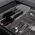 Organizator cutite pentru sertar, 9 compartimente, 40x14cm, gri Mob360 - imagine 6