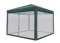 Pavilion cu plasa anti-insecte si fermoar, patrat, 3x3m, Verde Mob360 - imagine 4