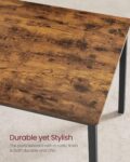 VASAGLE Masa de bar cu 2 banci, design industrial, 110x70x75 cm, maro rustic Mob360 - imagine 7