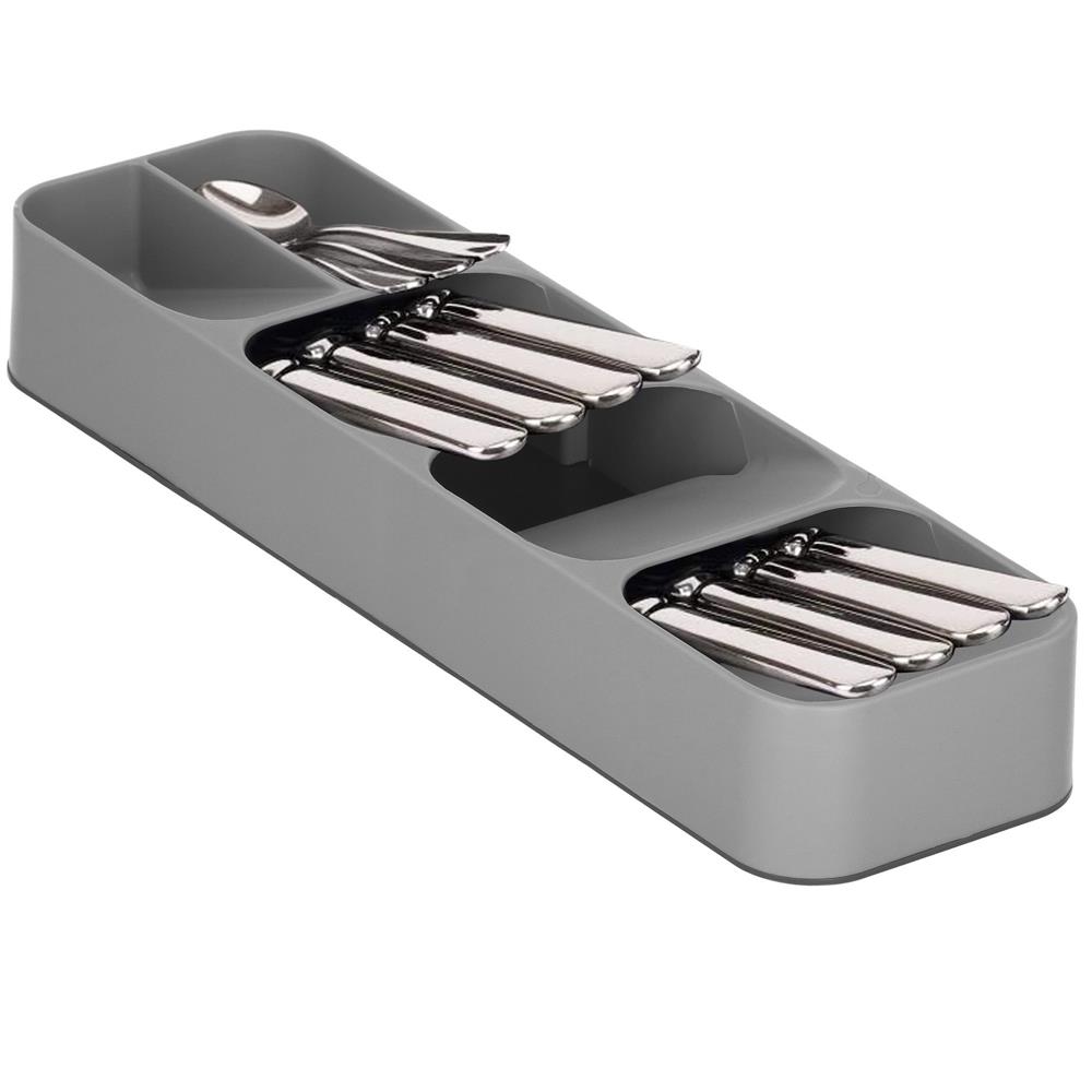 9-18 Organizator tacamuri sertar, 5 compartimente, 40x11x5,5cm, gri Mob360 - imagine 1