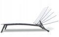 Sezlong pliabil reglabil pentru terasa si balcon, textilena si cadru otel, 195x63x90 cm, gri Mob360 - imagine 2