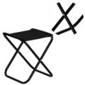 Scaun pliabil pentru camping sau pescuit, cadru metalic, maxim 100 kg, 26x26x34 cm, negru Mob360 - imagine 6