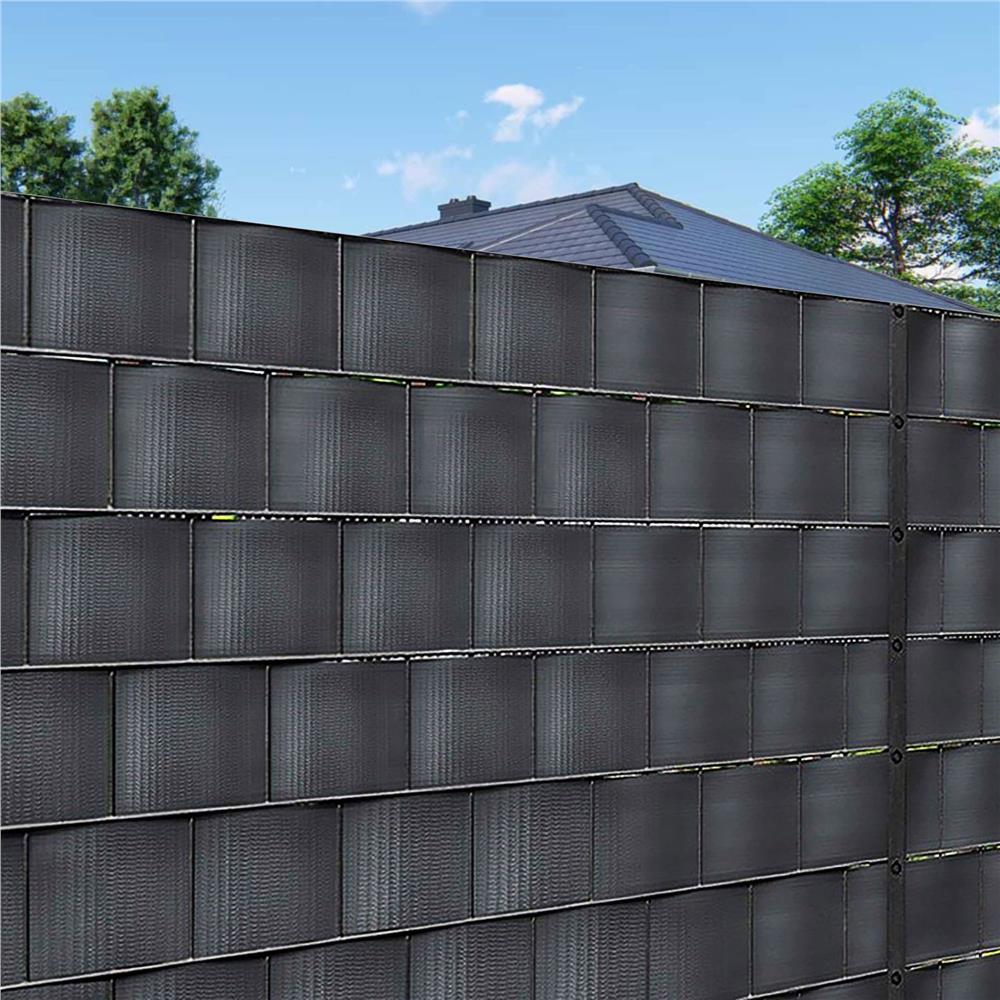 FN-0012-4 Panou de gard pentru intimitate in gradina, PVC, 50 x 0.05 m, gri antracit Mob360 - imagine 1