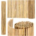 Panou paravan gard din bambus natural, inaltime 150 cm, lungine 500 cm, lamele 15mm, maro natur Mob360 - imagine 3