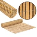 Panou paravan gard din bambus natural, inaltime 120 cm, lungine 500 cm, lamele 15mm, maro natur Mob360 - imagine 2