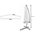 Umbrela gradina tip banana cu mecanism inclinare, impermeabila, diametru 300 cm, husa inclusa, verde Mob360 - imagine 4