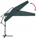 Umbrela gradina tip banana cu mecanism inclinare, impermeabila, diametru 300 cm, husa inclusa, verde Mob360 - imagine 8