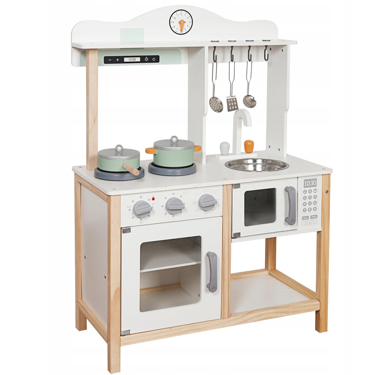 GO-B70R-1 Bucatarie pentru copii din lemn cu accesorii si sunete, 60x30x85 cm, multicolor Mob360 - imagine 1