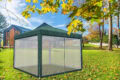 Set 4 pereti pentru pavilion gradina cu plasa tantari si acoperis, material PE 100 g/m2, 300x200 cm, verde Mob360 - imagine 9