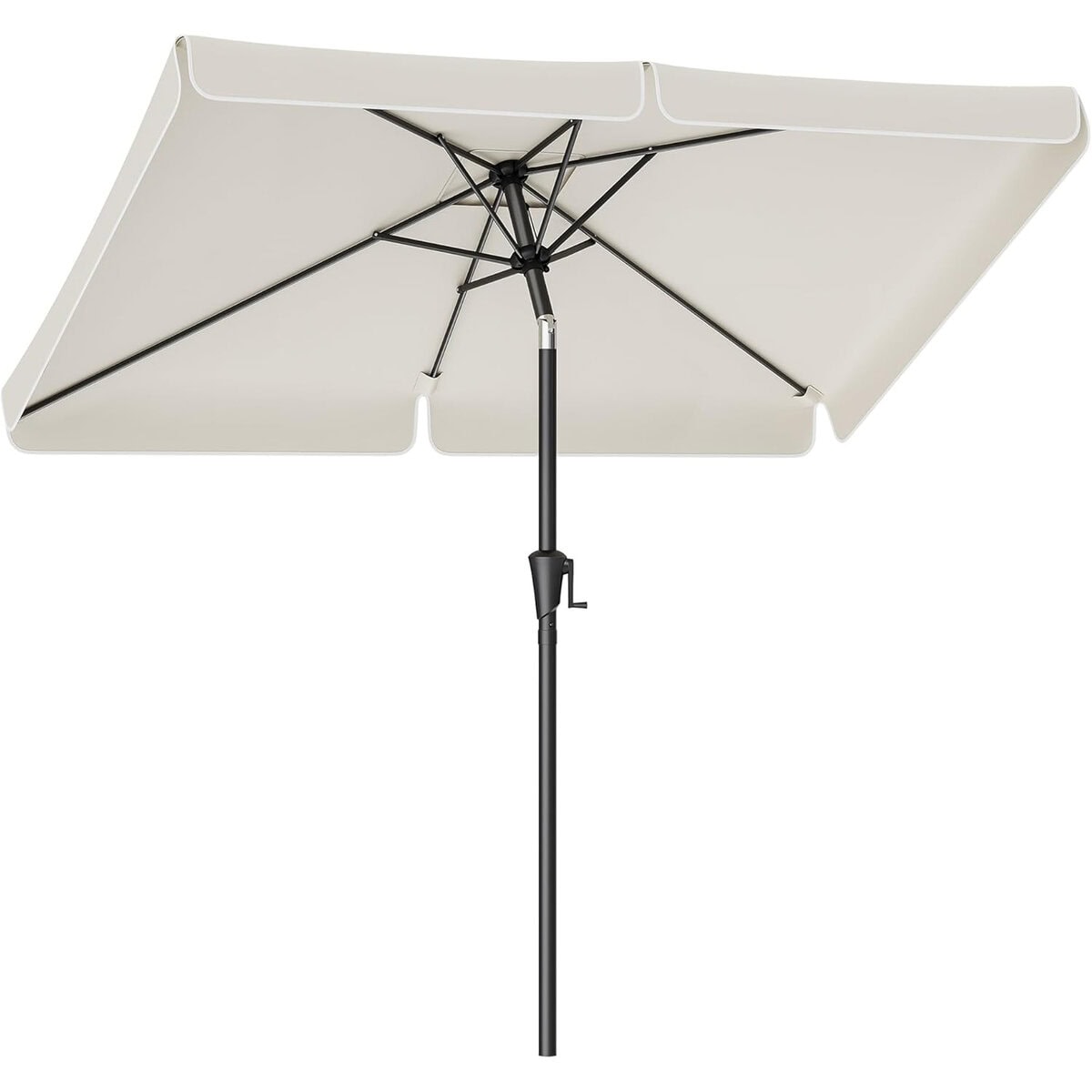GPU058M01-2 Umbrela de gradina cu manivela, UPF 50+, inclinare 30°, structura metalica, 300x200 cm, bej Mob360 - imagine 1