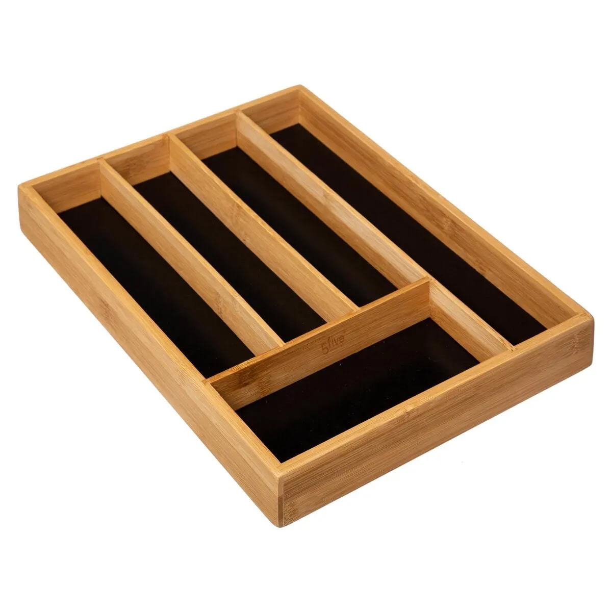 JJ-167748-3 Organizator sertar tacamuri 5Five Blackbamboo, bambus, 25x34x5 cm, natur Mob360 - imagine 1