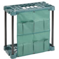 Organizator suport compact pentru unelte de gradina, cu buzunare, cadru metalic, 58x31x60 cm Mob360