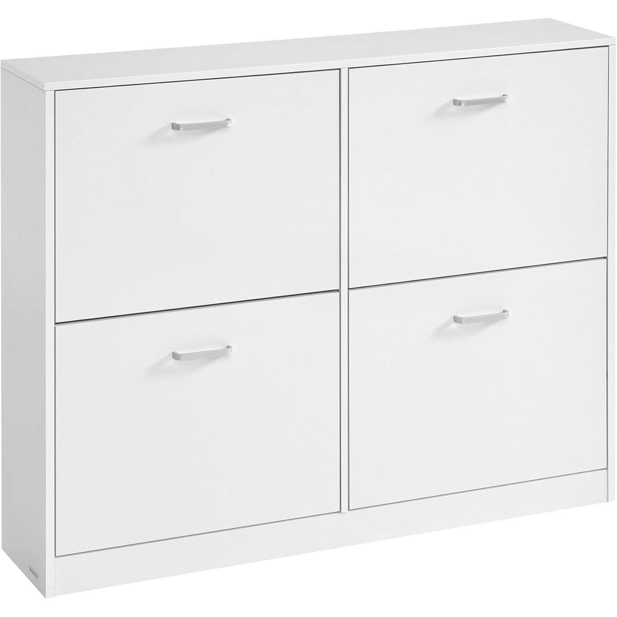 LBC035W01-6 VASAGLE Dulap pantofi 4 clapete, compartimentare reglabila, 16-28 perechi de incaltaminte, 106x24x83 cm, alb Mob360 - imagine 1