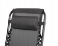 Sezlong pliabil cu suport si buzunar lateral, tetiera reglabila, textilene, 65x90x110 cm, gri Mob360 - imagine 2