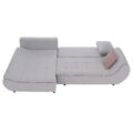 Set canapea, gri deschis / roz pudră, material textil, stânga, BRATO - imagine 5