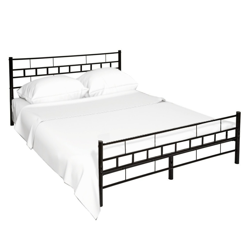 kovova-postel-cierna-160-200-01 Pat, negru, 160x200, TAJGI - imagine 1