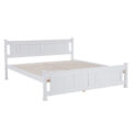 Pat cu lamele, lemn de pin/alb, 160x200, LUCAS NEW - imagine 2