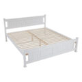 Pat cu lamele, lemn de mesteacăn/alb, 180x200, LUCAS NEW - imagine 4