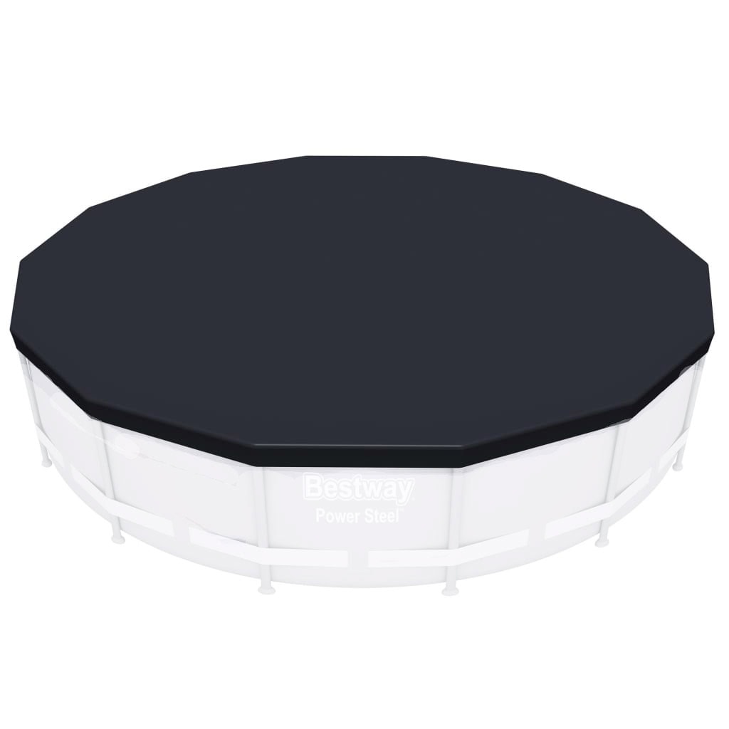 01-30 Prelata Bestway pentru piscina cu cadru metalic rotunda, 427cm Mob360 - imagine 1