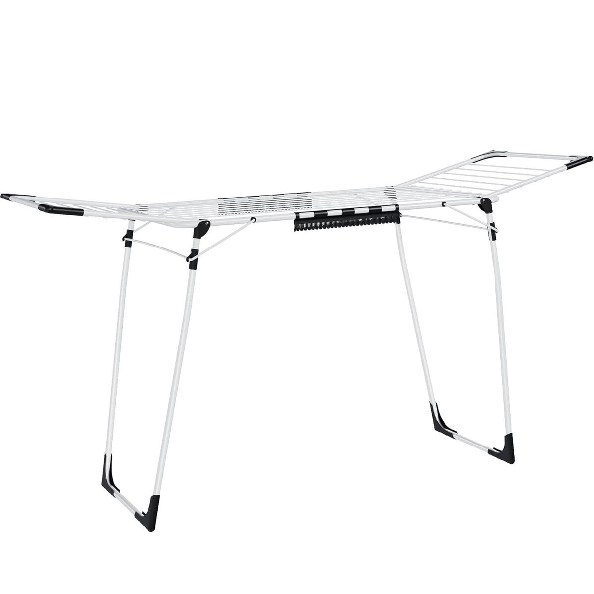 1-75 Uscator de rufe pliabil, capacitate intindere haine 18 metri, 57x173x97 cm, alb Mob360 - imagine 1