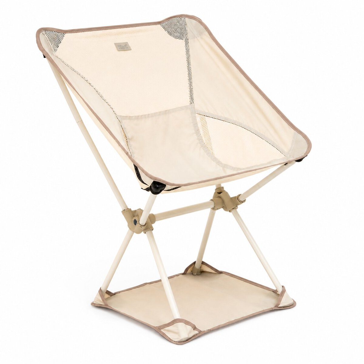 JJ-213510A-1 Scaun pliabil camping sau pescuit 5Five cu cadru din otel si sezut din poliester, 72x56x53 cm, bej Mob360 - imagine 1