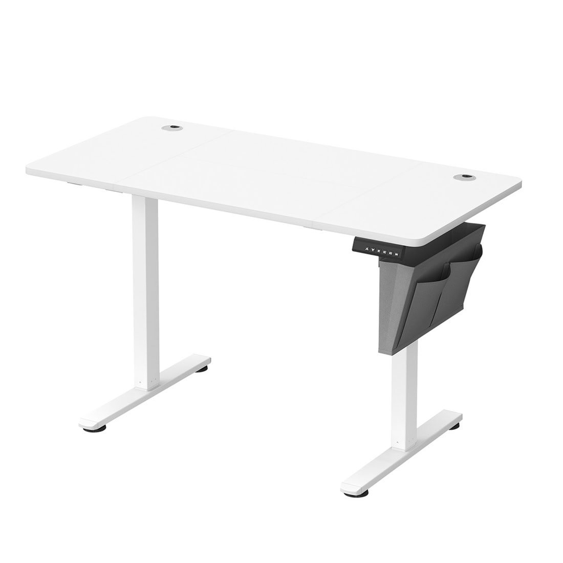 LSD132W01-4 Birou electric reglabil pe inaltime, 120x60x(72-120) cm, memorie 4 pozitii, USB-C, cadru metalic, alb Mob360 - imagine 1