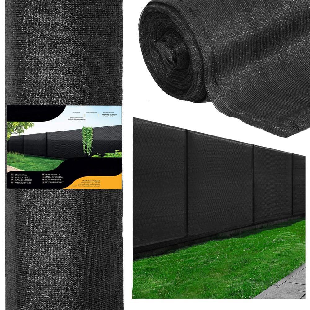 SN-0044-1 Plasa umbrire si intimitate pentru gard, 1.2m latime, 25m lungime, 140g densitate 90%, gri grafit Mob360 - imagine 1