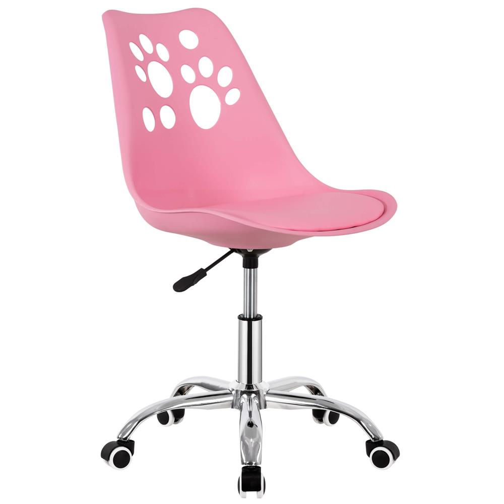 hf-0038-14 Scaun birou ergonomic, cu sezut din spuma, reglabil pe inaltime, maxim 120 kg, 90x49x48 cm, roz Mob360 - imagine 1