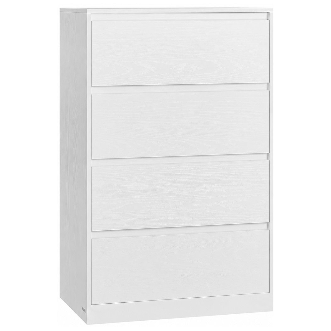 lts614we02 VASAGLE Comoda cu 4 sertare, design modern minimalist, PAL si MDF, 60x40x97 cm, alb Mob360 - imagine 1