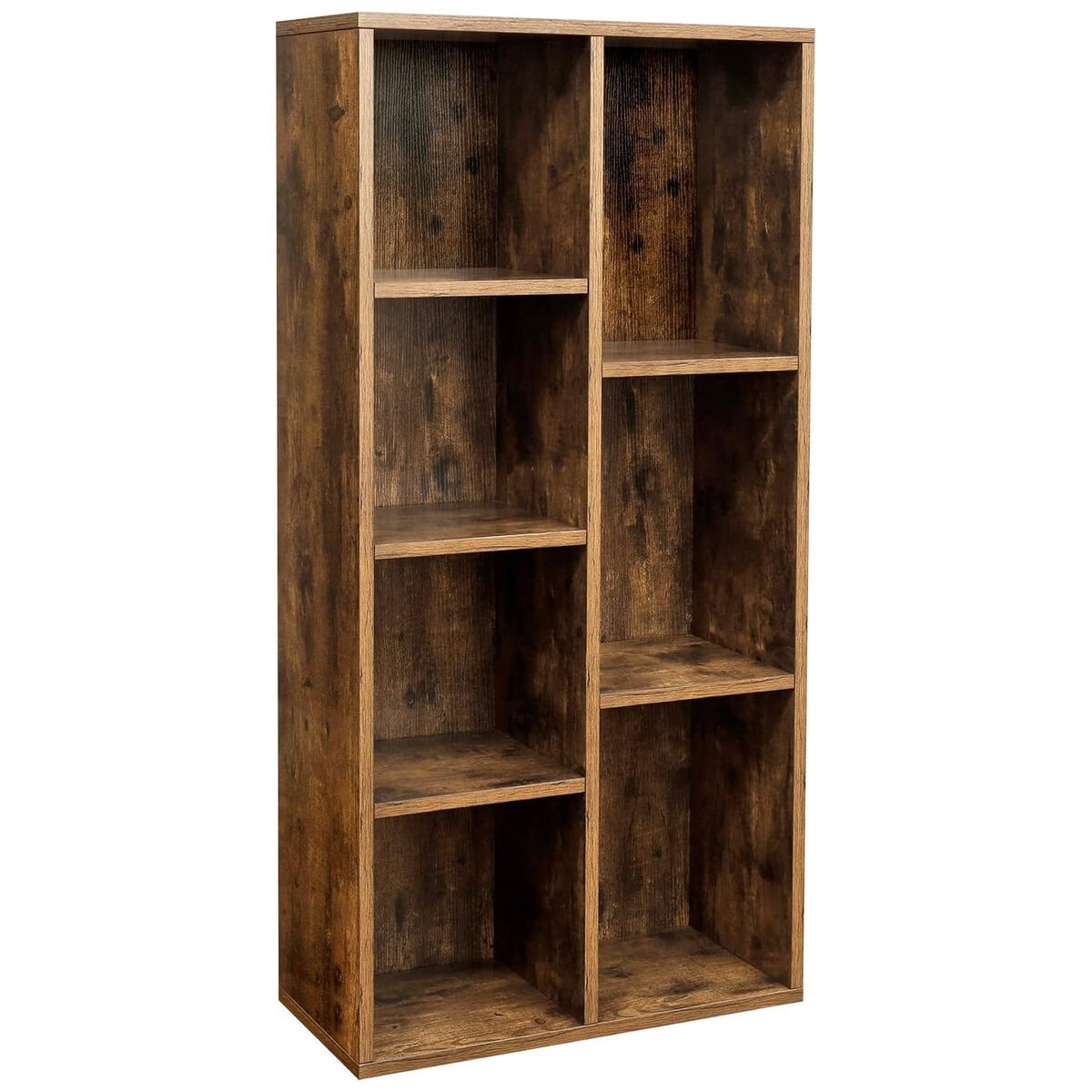 LBC27BX-8 VASAGLE Biblioteca cu 7 compartimente deschise, MDF, 50x24x106cm, maro rustic Mob360 - imagine 1